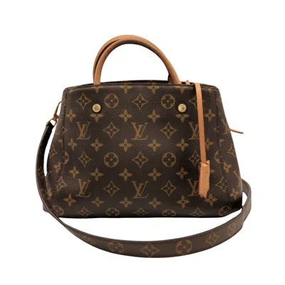 Pre-owned Louis Vuitton Montaigne Brown Canvas Shoulder Bag ()