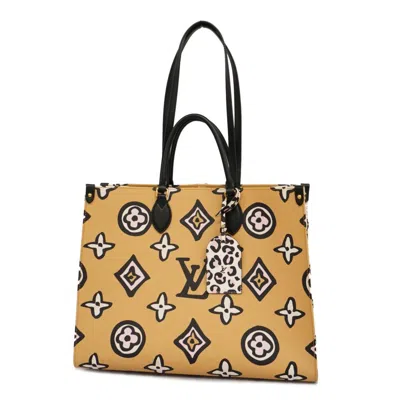 Pre-owned Louis Vuitton Onthego Gm Brown Canvas Tote Bag ()