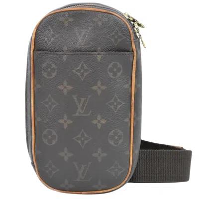 Pre-owned Louis Vuitton Pochette Gange Brown Canvas Shoulder Bag ()
