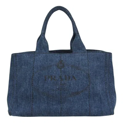 Prada Canapa Blue Denim - Jeans Handbag ()