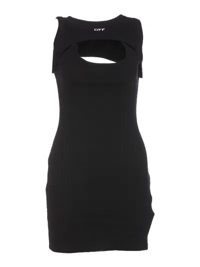 Off-white Mini Dress In Black