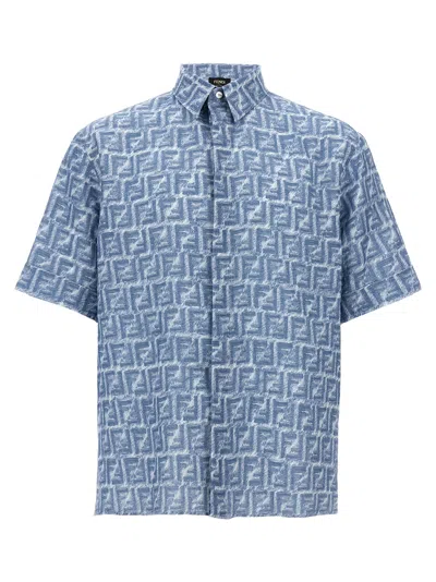 Fendi Ff Shirt, Blouse In Blue
