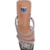 Ninety Union Women's Angel Snake Embossed Wedge Sandals In Natural