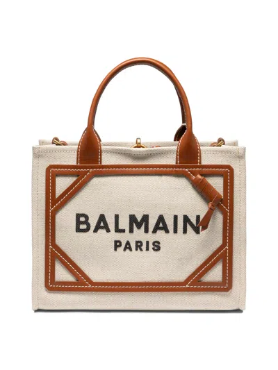 Balmain "open" Tote Handbag Handbag In Tan