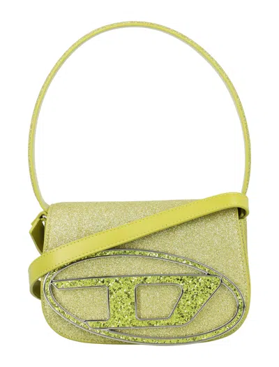 Diesel 1dr Glitter Shoulder Handbag In Yellow