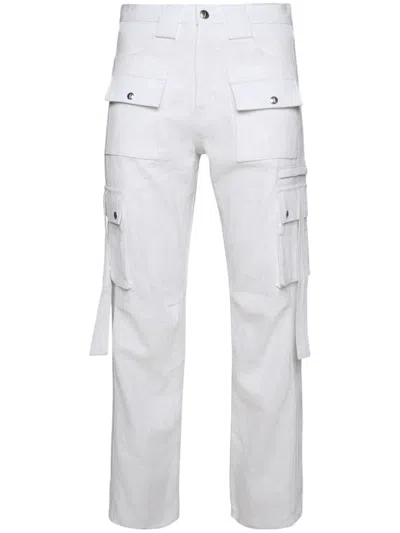 Rhude White Pockets Cargo Pants