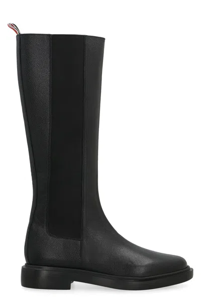 Thom Browne Black Leather Boots For Women