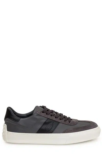 Tod's Grey Leather Men's Sneakers For Fw23 In Gray