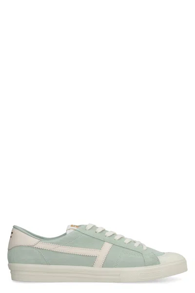 Tom Ford Green Suede Sneakers For Men | Spring/summer 2024 Collection