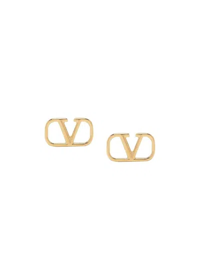 Valentino Garavani Signature Vlogo Gold Earrings For Women