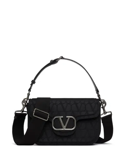 Valentino Garavani Shoulder Handbag All Time Toile Iconographe In Black