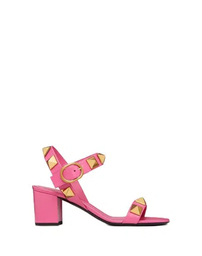 Valentino Garavani Studded Roman 90mm Sandals For Women In Pink