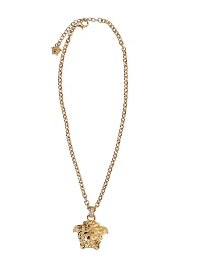 Versace Gold Medusa Pendant Necklace For Men