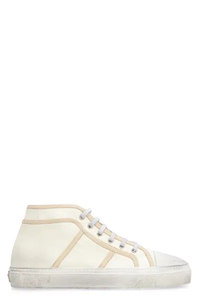 Dolce & Gabbana Vintage White Mid-top Sneakers For Men From 's Ss23 Collection In Ivory