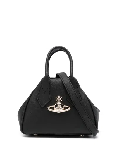 Vivienne Westwood Yasmine Leather Mini Handbag In Black