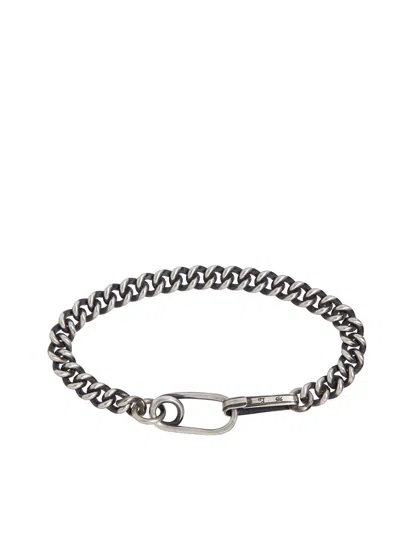 Werkstatt:münchen Sterling Silver Chain Bracelet In Gray