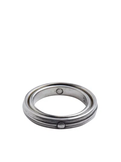 Werkstatt:münchen Sterling Silver Men's Ring In Gray