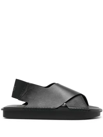 Y-3 Chunky Calf Leather Sandals For Men In Black