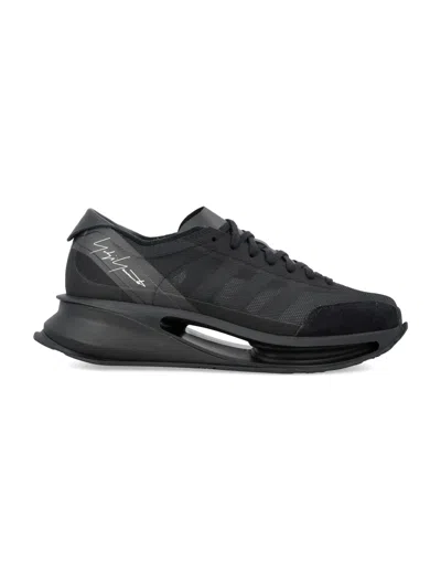 Y-3 Men's Black Sneakers With Lace Closure, Signature Design, And Lightstrike Cushioning