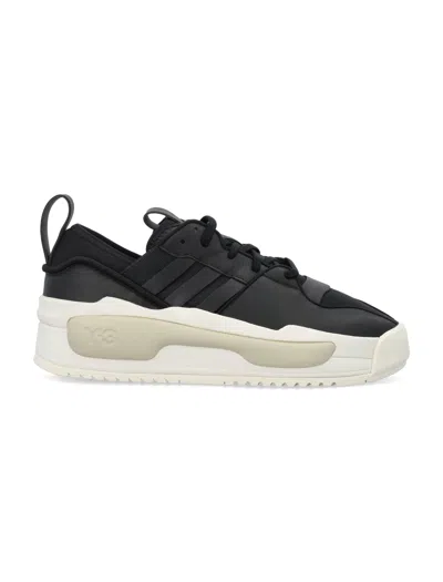 Y-3 Rivarly Leather Sneakers For Men In Black