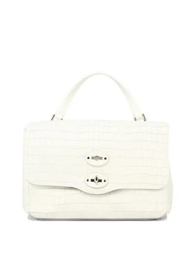 Zanellato Postina Cayman S Embossed Handbag In White