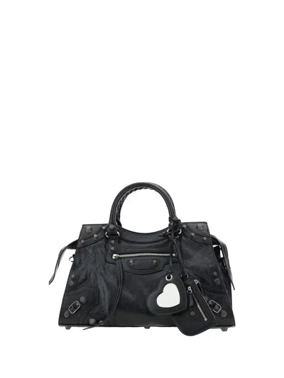 Balenciaga Women Neo Cagole City Handbag In Black