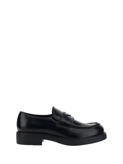 Prada Men Loafers In Black
