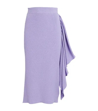 Edeline Lee Delphine Midi Skirt In Purple