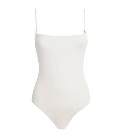 Melissa Odabash Palma Ridges Swimsuit In White