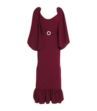 Edeline Lee Millie Midi Dress In Burgundy
