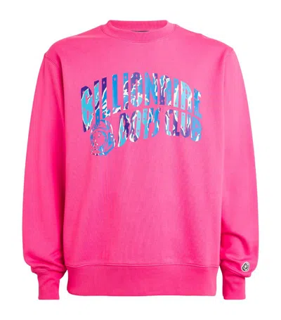 Billionaire Boys Club Cotton Arch Logo Sweatshirt In Pink