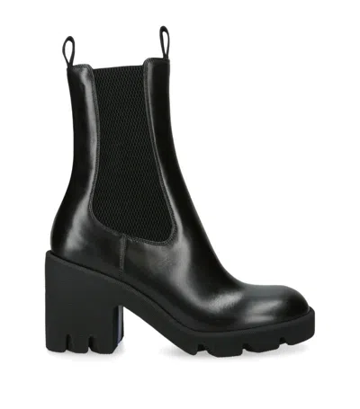 Burberry Leather Stride Boots 85 In Black
