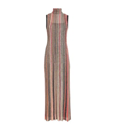 Missoni Striped Sleeveless Maxi Dress In Multi