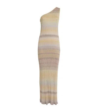 Missoni Chevron-knit Asymmetrical Dress In Multi