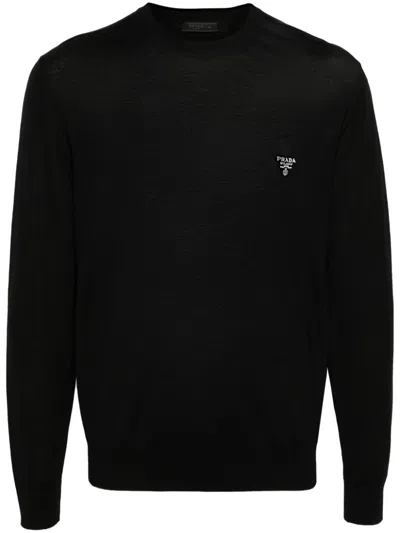 Prada Man Black Wool Sweater