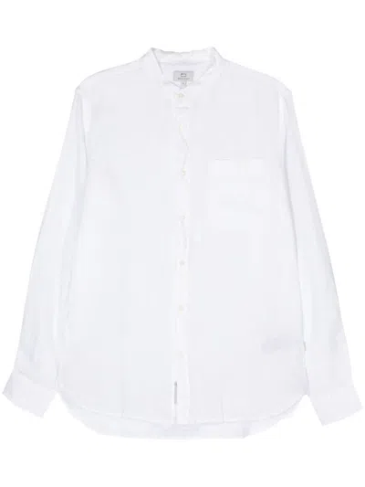 Woolrich Long-sleeve Linen Shirt In White