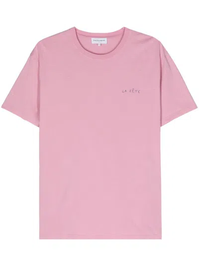 Maison Labiche La Fête Cotton T-shirt In Pink