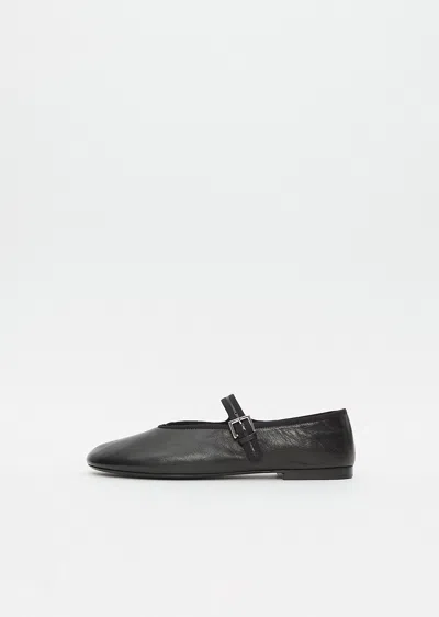 The Row Boheme Mj Flat Ballerina Shoes In Black