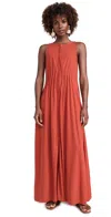 87origins Fehintola Pleat Dress Brick
