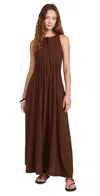 87origins Fehintola Pleat Dress Chocolate