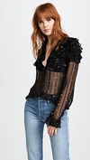 Dodo Bar Or Embellished Blouse In Silver