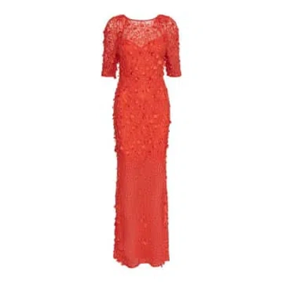 Y.a.s. 3d Embellished Maxi Dress In Red
