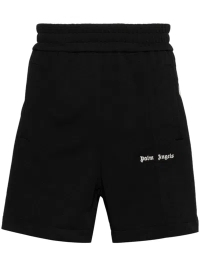Palm Angels Logo-embroidered Track Shorts In Black  