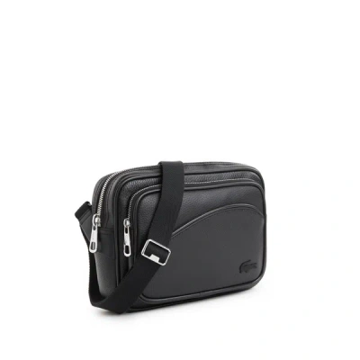 Lacoste Angy Faux-leather Wash Bag In 黑色