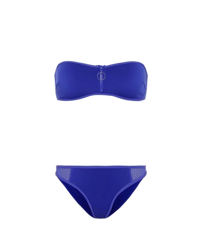 Stella Mccartney Strapless Bikini In Blue