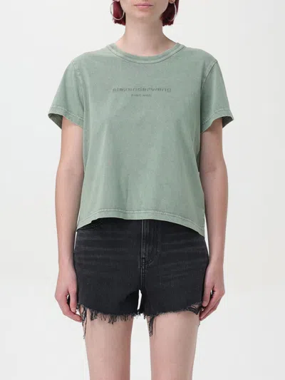 Alexander Wang T-shirts In Acid Smoke Green