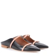 Malone Souliers 10mm Maureen Straps Leather Mules In Black