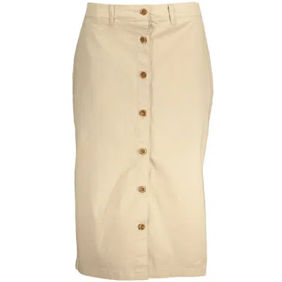 Gant Beige Cotton Skirt In Brown