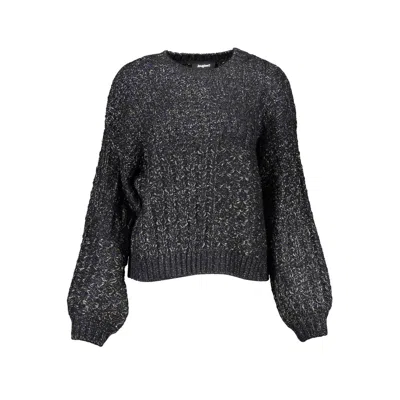 Desigual Black Polyester Sweater In Gray