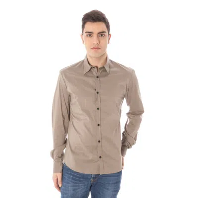 Costume National Green Cotton Shirt In Brown
